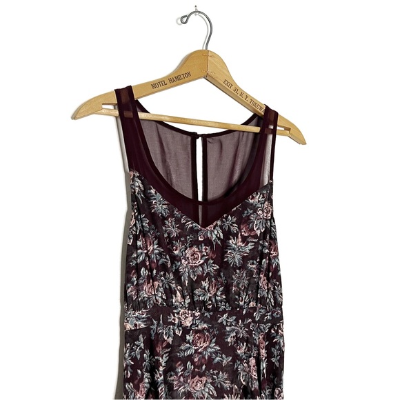Urban Outfitters | Burgundy Floral Dress - Picture 5 of 5